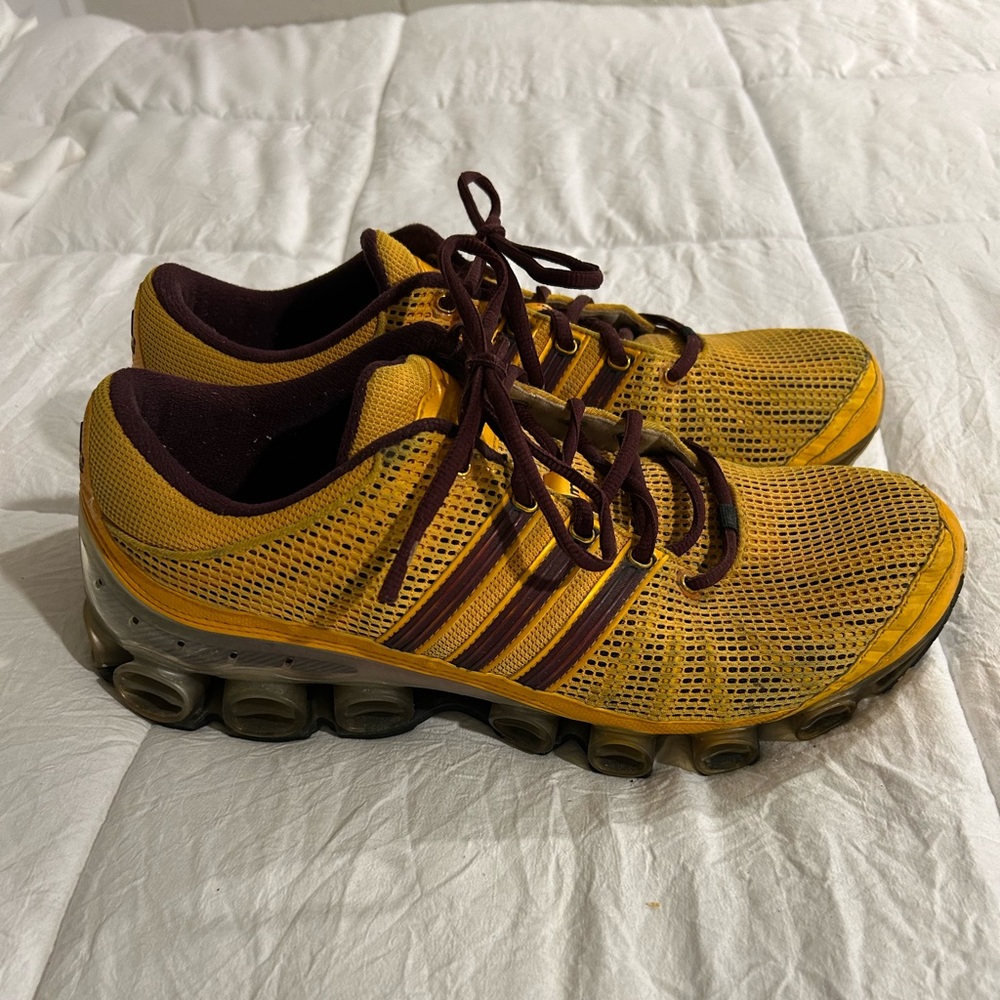 Adidas Gold and Maroon Athletic Shoes CMU MI men’s size 12.
